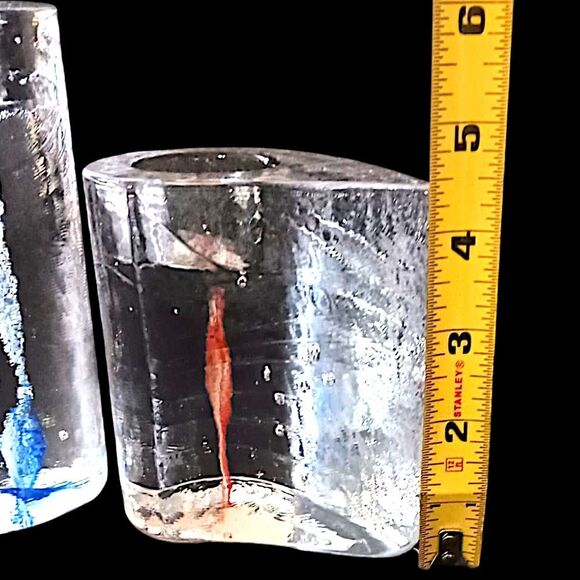 Kosta Boda Glass Candle Holders Votives Kjell Engman Sweethearts Tealight MCM - Picture 2 of 16